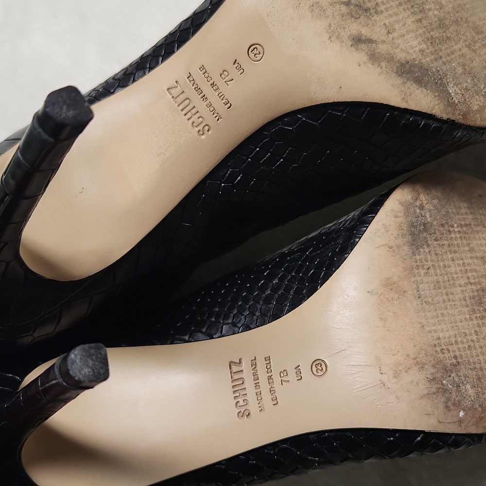 Schutz Maryana Crocodile Embossed Boots - Picture 6 of 6